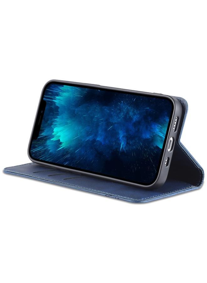 erorex Case For iPhone 14 Plus Magnetic Calf Texture Flip Leather Phone Case - Image 4