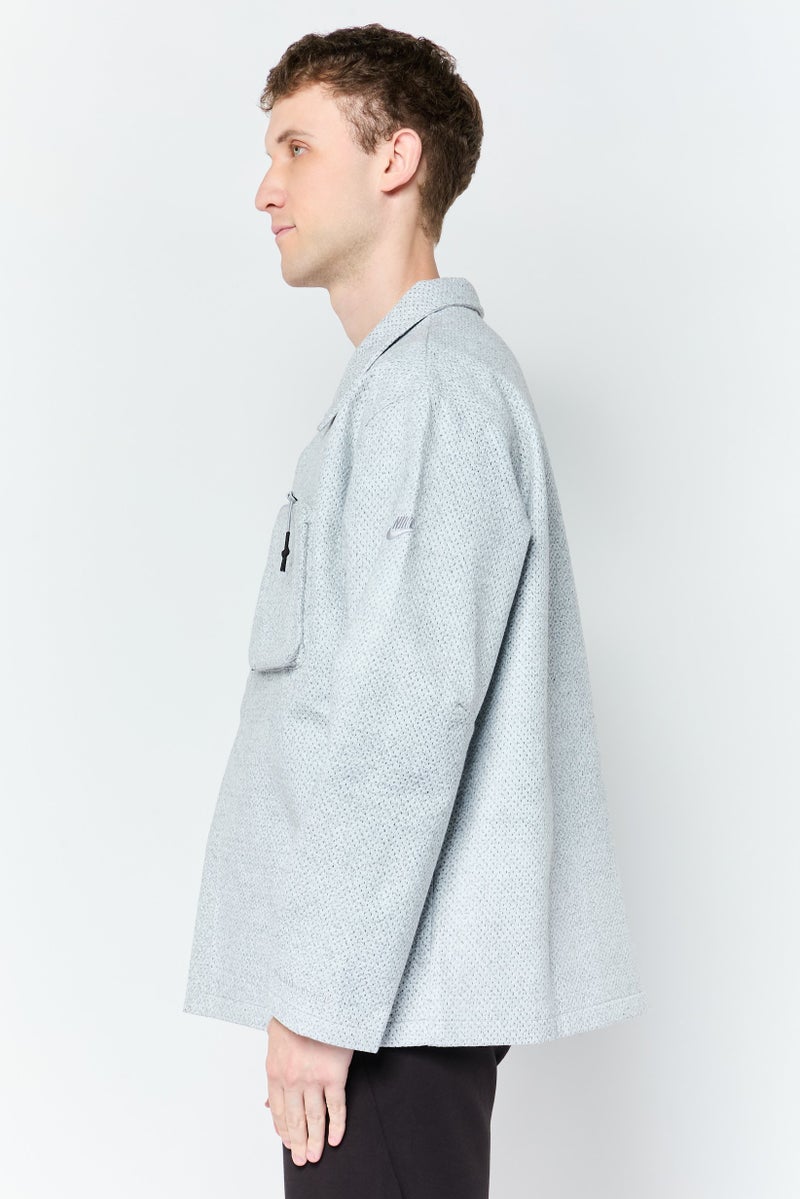 Nike جاكيت قميص خارجي بأكمام طويلة للرجال بتصميم واسع، متعدد الألوان - Image 3