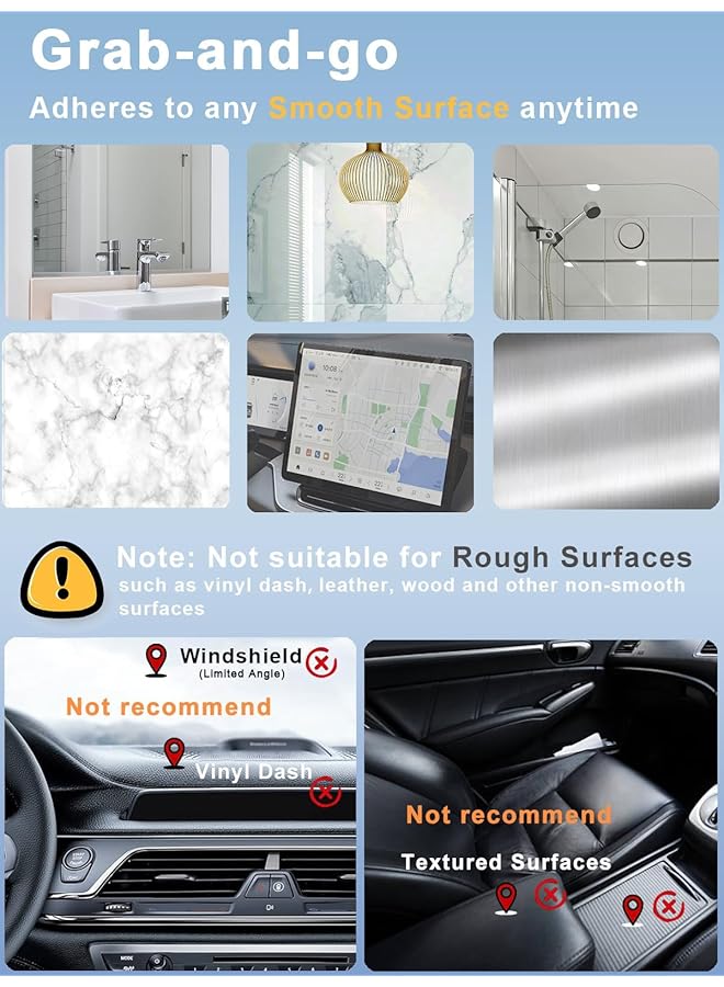 KASTWAVE Upgraded Vacuum Magnetic Suction Phone Mount For Iphone And Android, Magnetic Car Holder With Magsafe, One-Touch Lock & 360° Adjustable, Ideal For Car Screen, Gym, Mirror & Smooth Surfaces (2 Pcs) - Image 4