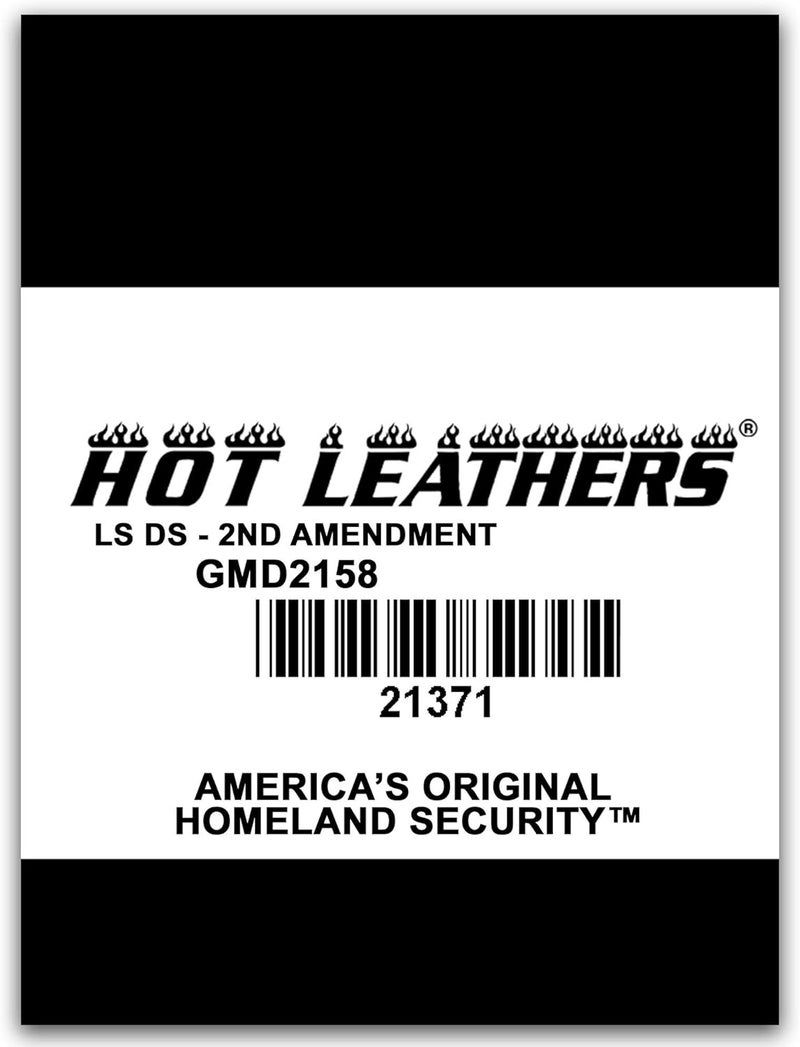Hot Leathers Men's 2nd Amendment Long Sleeve Shirt - Black - Image 5
