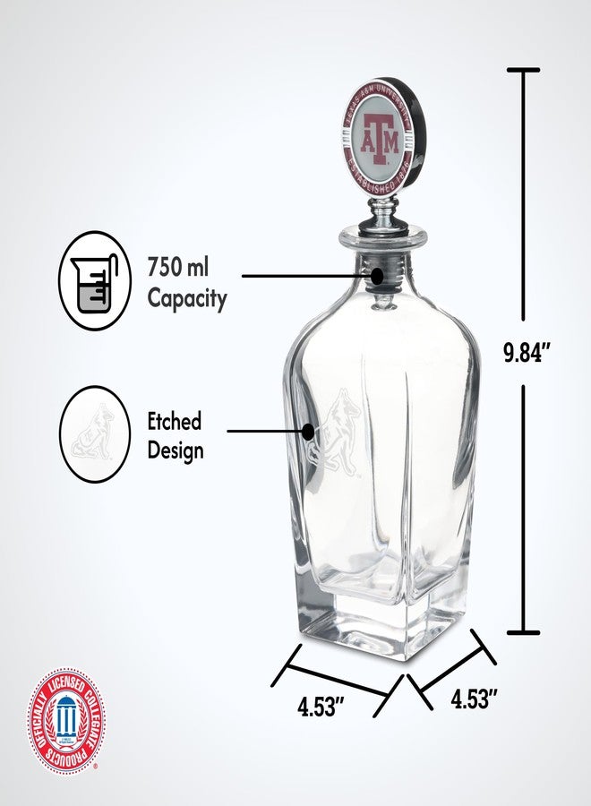 The Memory Company Officially Licensed Decanter with Mascot Stopper, Texas A&M University - Image 2