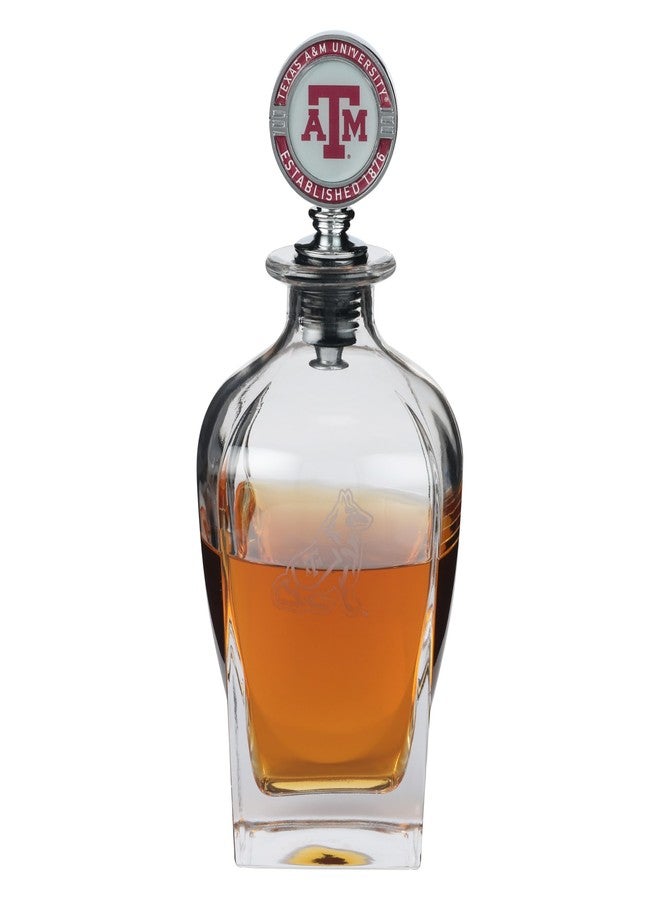 The Memory Company Officially Licensed Decanter with Mascot Stopper, Texas A&M University - Image 1
