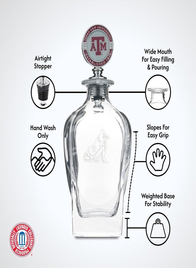 The Memory Company Officially Licensed Decanter with Mascot Stopper, Texas A&M University - Image 3