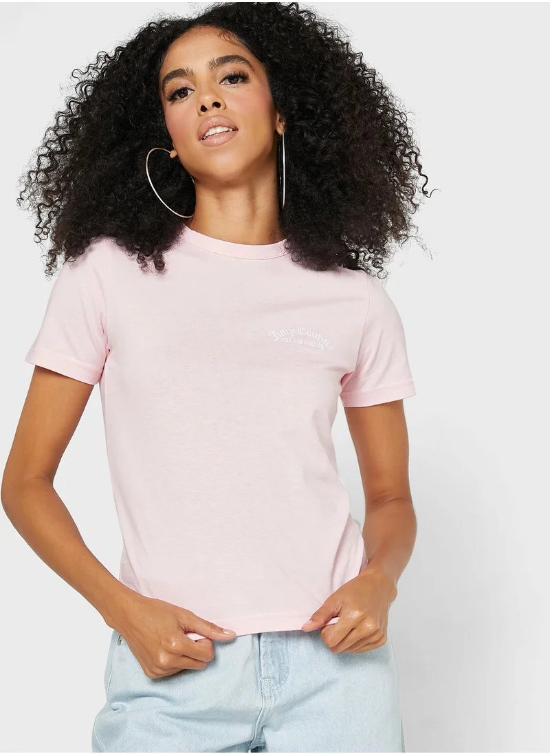 Juicy Couture Embroidered Round Neck T-Shirt