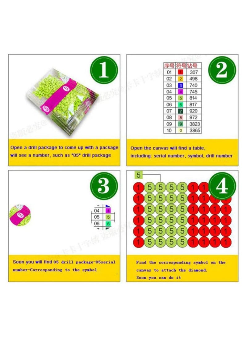 Cool Baby Colorful Cat 5D Diamond Painting Diy Paint By Kit Craft Home Wall Decor 30 X Cm - Image 3