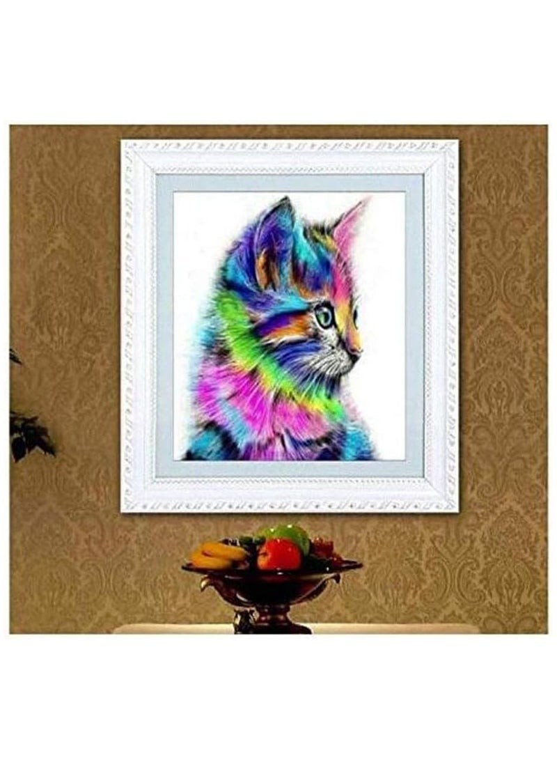 Cool Baby Colorful Cat 5D Diamond Painting Diy Paint By Kit Craft Home Wall Decor 30 X Cm - Image 5