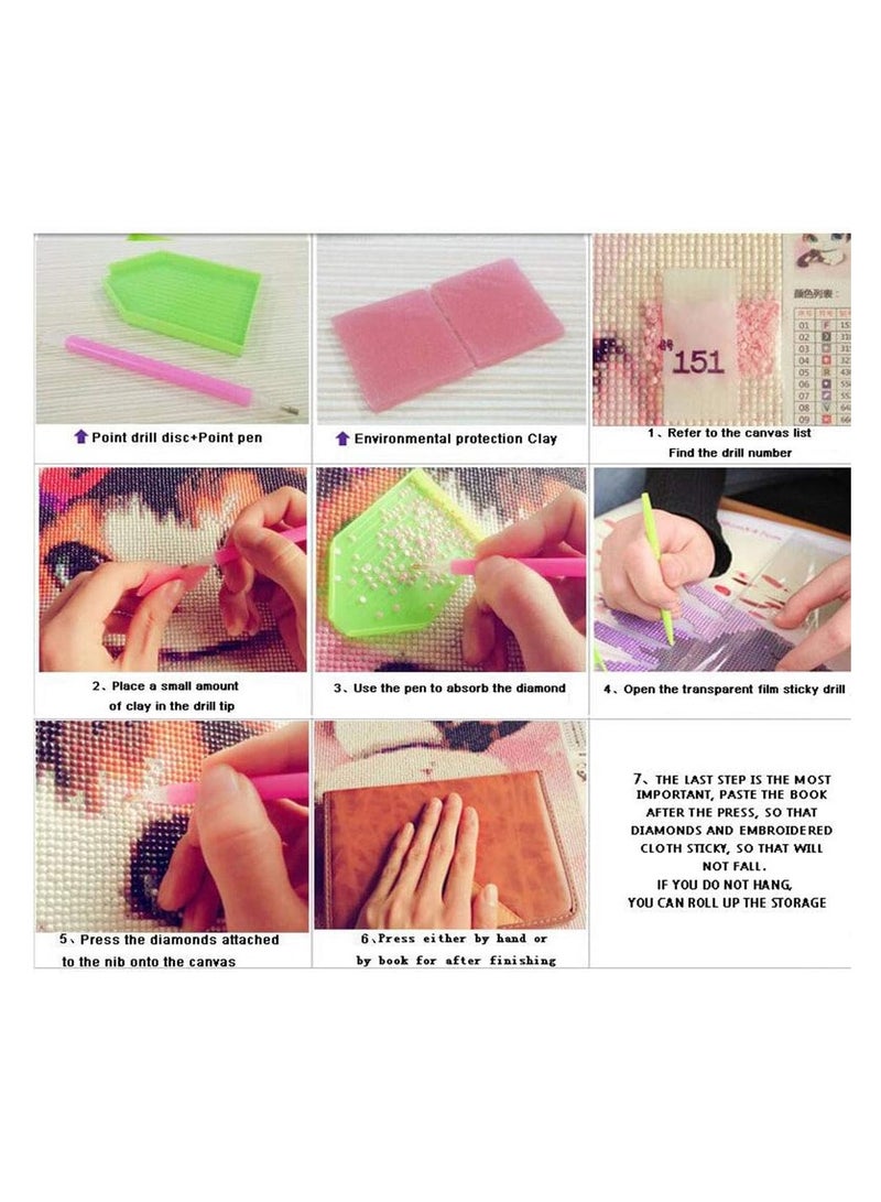 Cool Baby Colorful Cat 5D Diamond Painting Diy Paint By Kit Craft Home Wall Decor 30 X Cm - Image 2