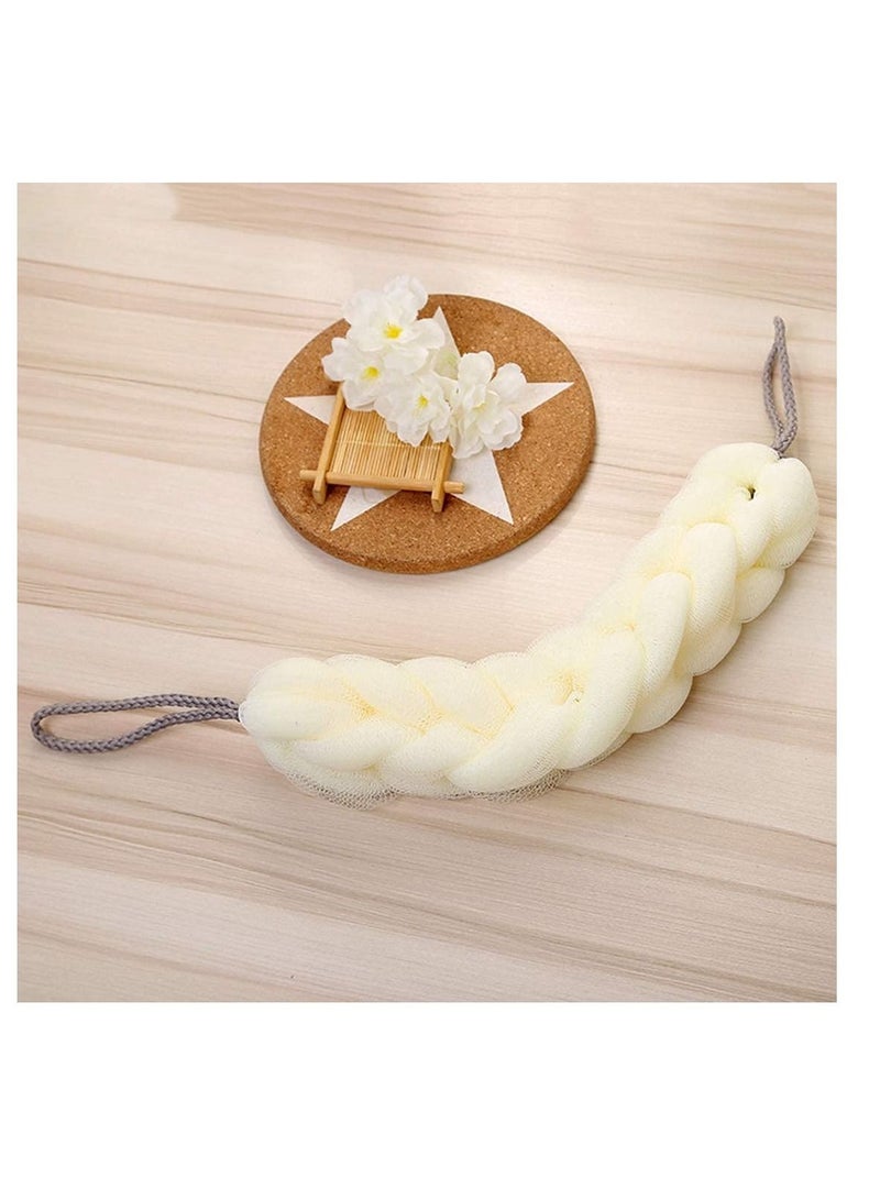 Excefore 4 Packs Long Stretch Back Sponge with Rope Handles Back Scrubber Bath Shower Mesh Sponge Exfoliating Body Scrub Stretch Braided Loofah for Men and Women - Image 3