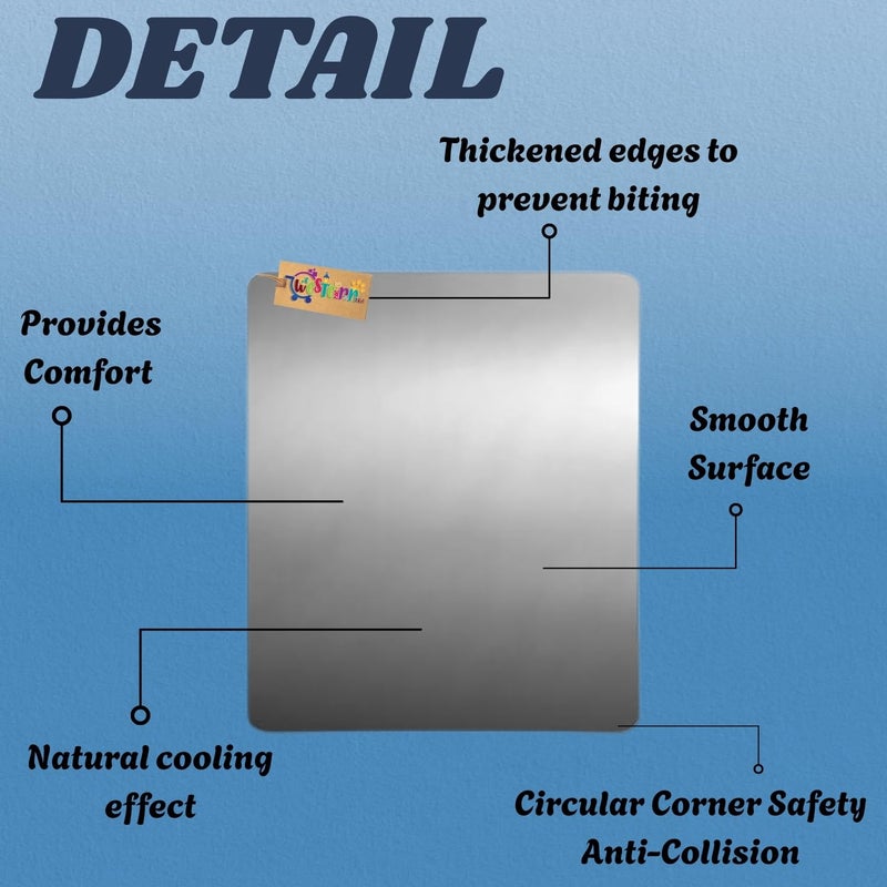 Western Era Hamster Aluminium Cool Mat for Small Pets Like Hamsters, Guinea Pigs, Rabbits | Cooling Pad for Summer Heat Relief | Cool Pad for Small Animals Sleeping & Resting Comfort (6 * 10cm) - Image 5