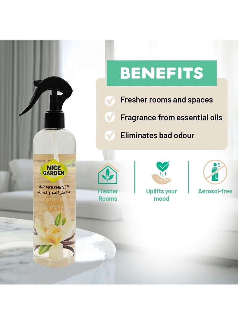 معطر جو رائع برائحة الفانيليا من نايس جاردن للسيارة والمنزل والمكتب 400 مل معطر جو للسيارة - Image 3