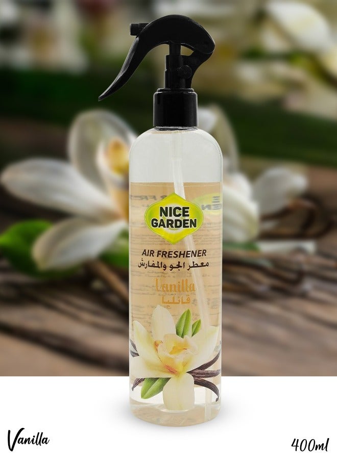 معطر جو رائع برائحة الفانيليا من نايس جاردن للسيارة والمنزل والمكتب 400 مل معطر جو للسيارة - Image 1