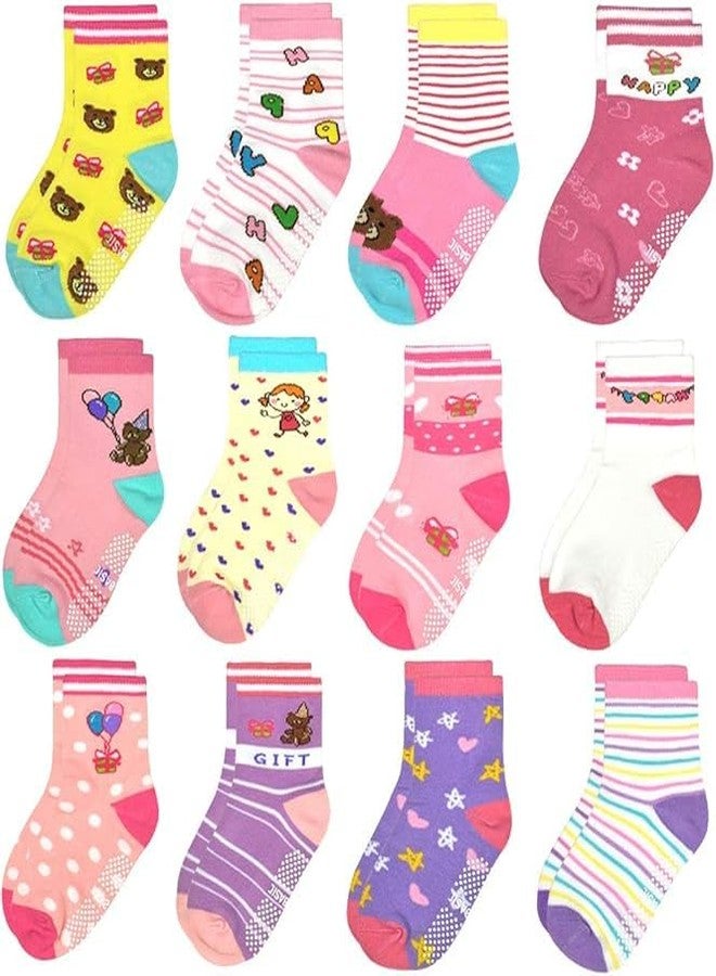 Fashiol Baby Boys/Girls Summer Wear Printed Soft Crew Wool Kids Socks Animated Cartoon Designed Anti-Slip Moje (0 months Till 1.5 Years) - Pack of 2 Pairs - Image 1