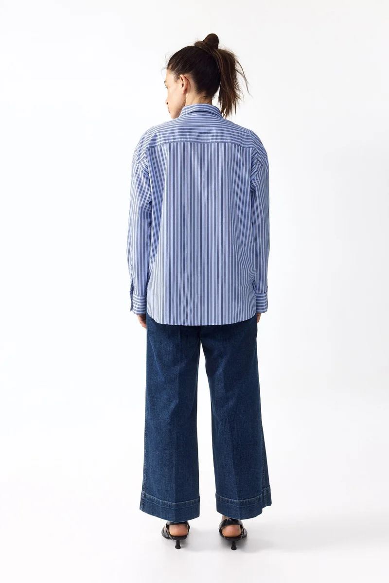 H&M  MAMA Wide High Waist Ankle Jeans for Women | Best Price UAE