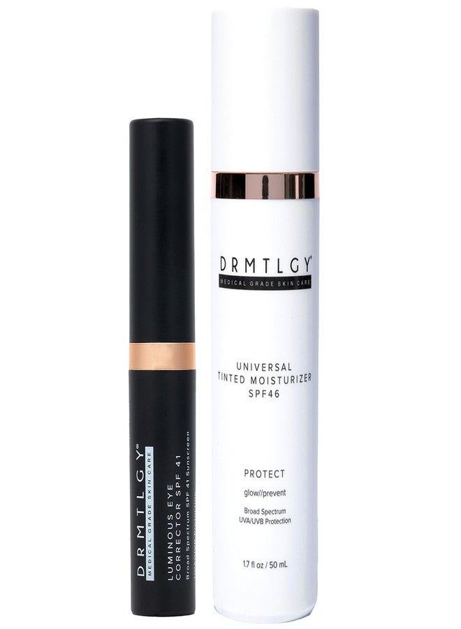 DRMTLGY Makeup Minimalist Duo SPF Bundle - Medium: Luminous Eye Corrector SPF 41 Fair & Anti-Aging Tinted Moisturizer with SPF 46 - Image 1