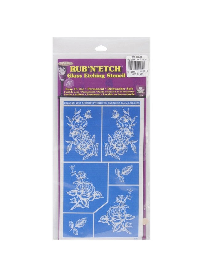 آرمور إتش Armor Rub N Etch استنسل بتفاصيل زهور - Image 1