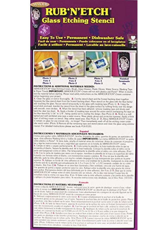 آرمور إتش Armor Rub N Etch استنسل بتفاصيل زهور - Image 3