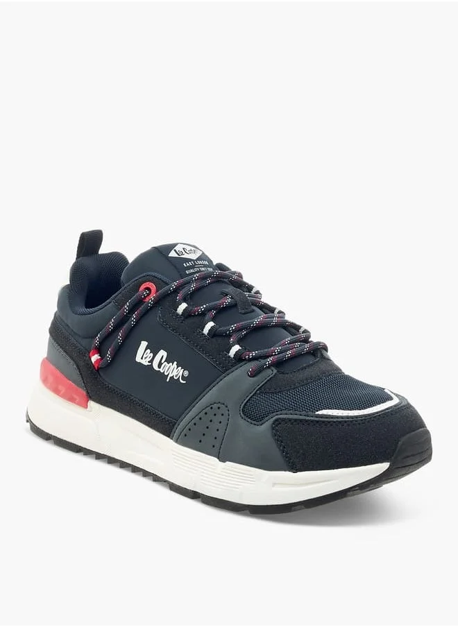 Lee Cooper Mens Panelled Lace-Up Low Ankle Sneakers