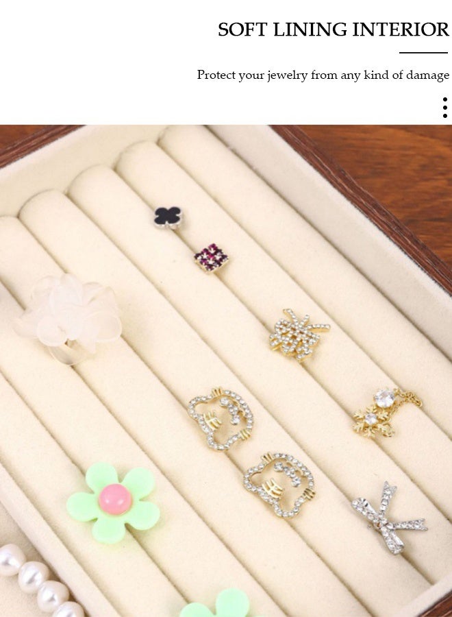 DUNISO Stackable Jewelry Trays Organizer, Closet Drawer Accessories Tray Set of 6 Drawer Organizer for Earring, Ring, Gadgets & Cosmetics, Display Organizer Necklace Storage Showcase Bracelet Removable Tray - Image 5