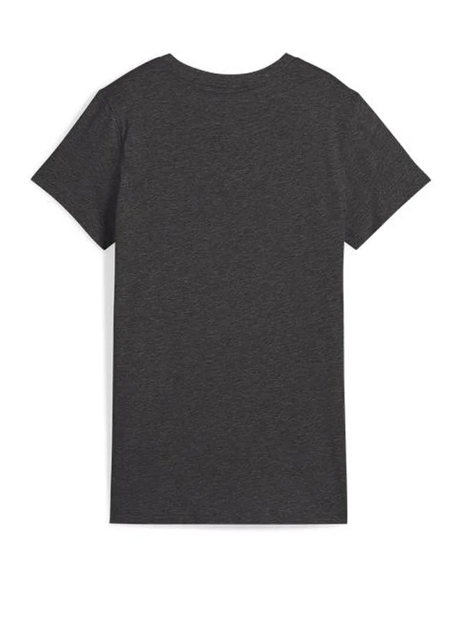 PUMA dark gray heather Essential Logo T-Shirt for Women | Best Price UAE