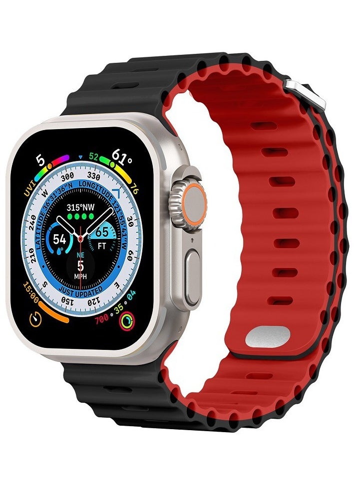 In Air - Soft Silicone Ocean Sports Strap Compatible Apple Watch 8 Ultra 49mm 45mm 44mm 42mm for Men Women - Image 1