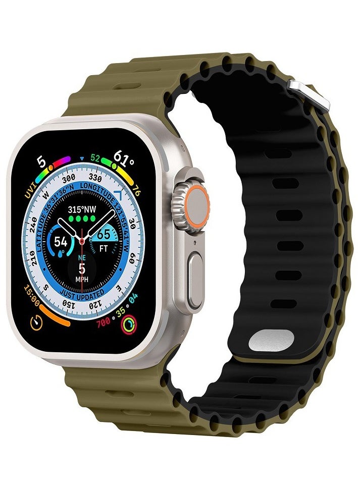 In Air - Soft Silicone Ocean Sports Strap Compatible Apple Watch 8 Ultra 49mm 45mm 44mm 42mm for Men Women - Image 1