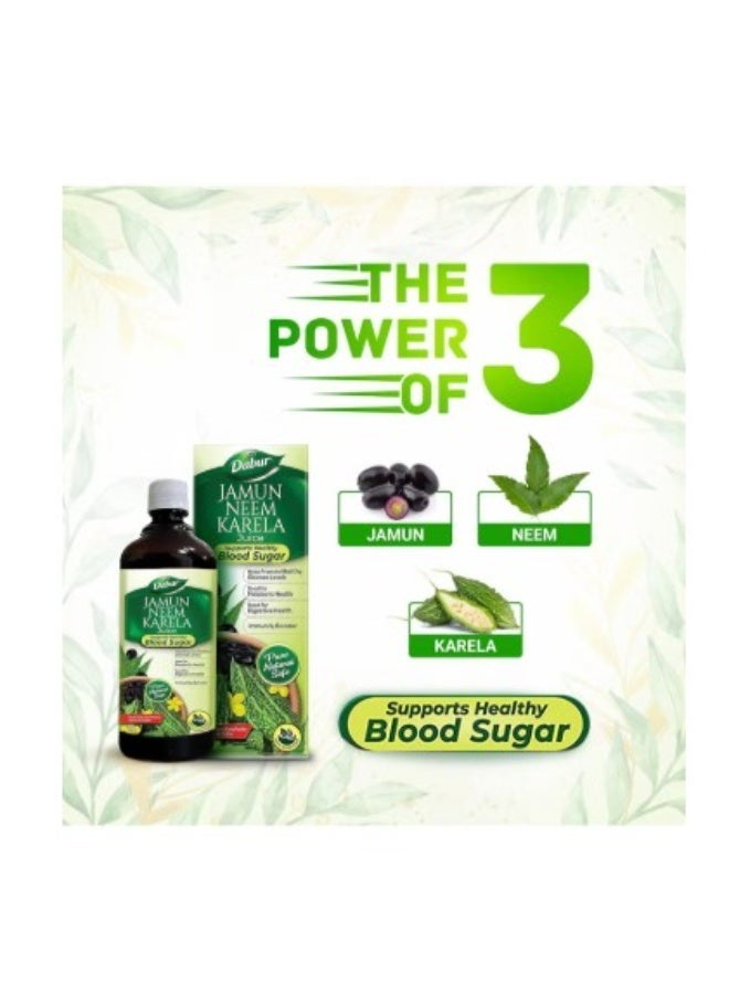 دابر عصير دابر جامون نيم كاريلا: عصير أيورفيدا 100% لمرضى السكري وتقوية المناعة 1 لتر - Image 2