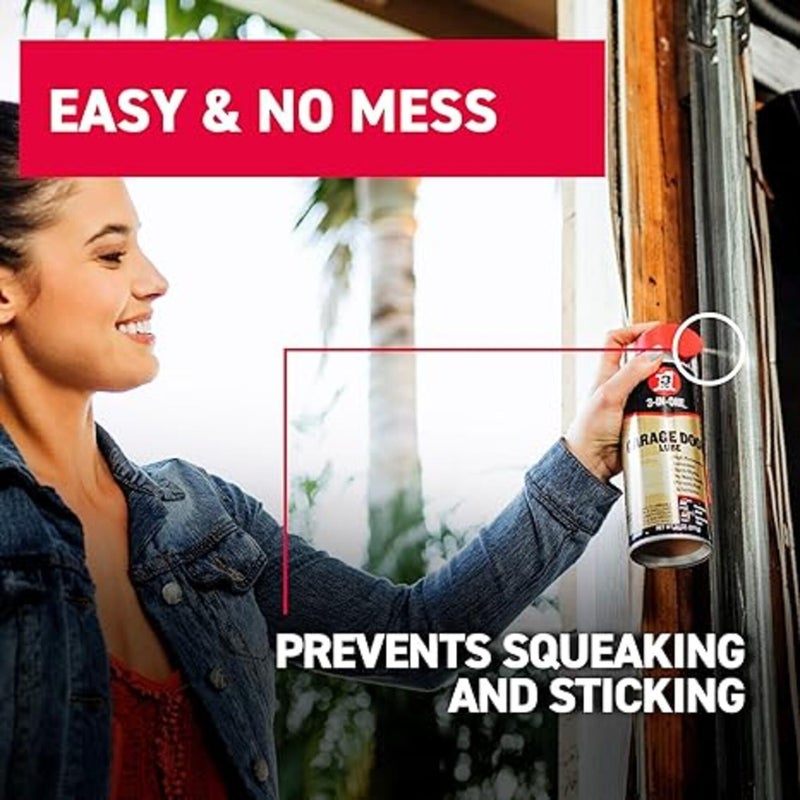 3 in one 3-IN-ONE Professional Garage Door Lubricant with Smart Straw Sprays 2 Ways, 11 OZ Twin Pack, 100584, Clear - Image 5