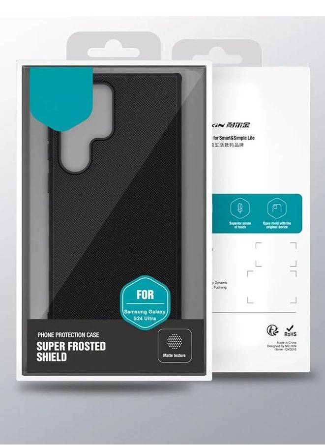 Muyixin - Case for Samsung Galaxy S24 Ultra Super Frosted Shield TPU PC Protective Back Cover (Black） - Image 1