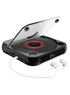 BT5.1 مشغل أقراص مضغوطة مشغل موسيقى محمول راديو FM سطح المكتب مشغل أقراص مضغوطة مع غطاء مقاوم للغبار شاشة LED 6 أوضاع AB تكرار الموقت التحكم عن بعد