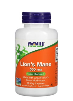 now NOW Foods, Lion's Mane, 500 mg, 60 Veg Capsules  - Image 1