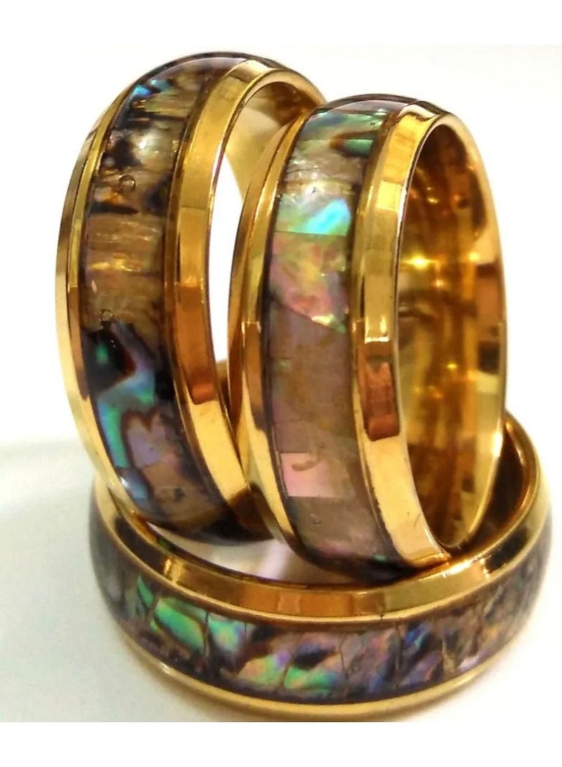 استراتيجية 5 قطع متعددة المقاسات من 17 حتى 21 طقم خواتم أنيقة من الفولاذ المقاوم للصدأ - Image 5