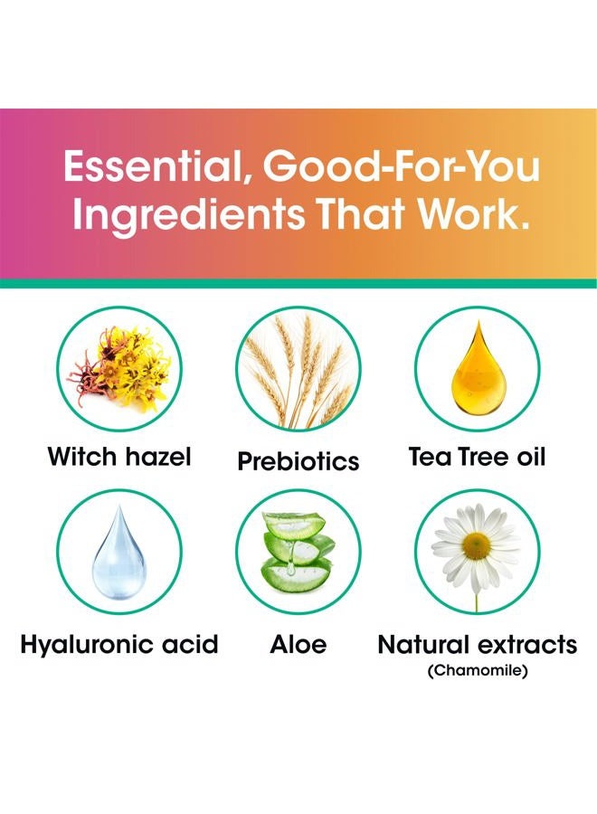 vH Essentials Feminine Cleansing Wipes 32 ct. pH Balanced, Prebiotics, Tea Tree & Aloe, Soothing Witch Hazel, Odor-Blocking Formula, Vaginal and Perianal Care, Paraben, Alcohol, and Fragrance-Free - Image 2