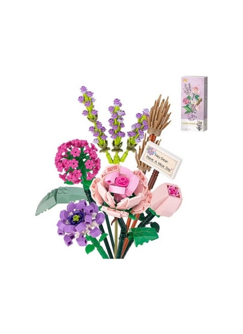 Flower Bouquet Building Blocks, Flower Bouquet Building Kit, Flower Building Blocks, Artificial Flowers Building Toys