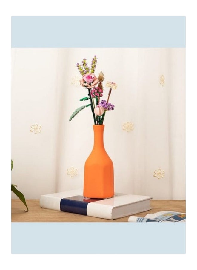 MIXDE - Flower Bouquet Building Blocks, Flower Bouquet Building Kit, Flower Building Blocks, Artificial Flowers Building Toys - Image 1