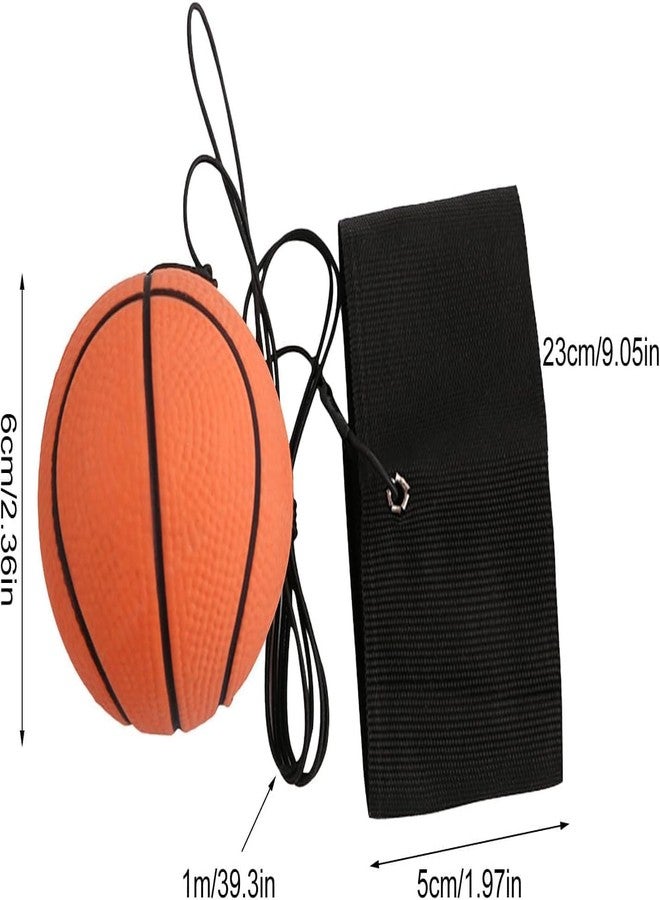 Bwexxt Basketball Wrist Return Ball, Sports Wrist Balls on a String, 2.36 Inch Rubber Rebound Bouncy Wristband Balls on Elastic String for Wrist Exercise Gift Toy for Teens Adults - Image 2