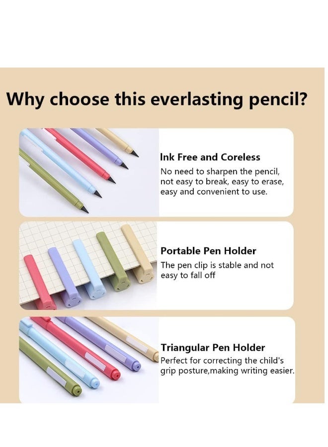 Generic 10 Pcs Eternal Pencils Inkless Pen With 10PCS Replaceable Refills Technology Unlimited Writing Magic Pencil For School Office Professional Use - Image 3