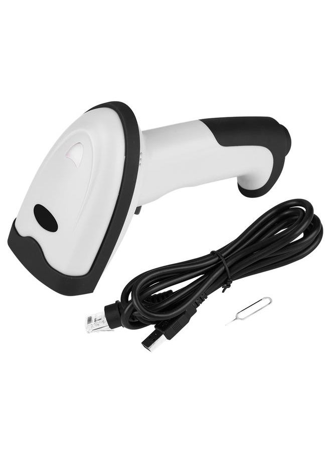 Thoraya 200 Times Second Decoding Barcode Reader 30° Pitch 65° Tilt 55° Skew USB Barcode Scanner  White  - Image 1