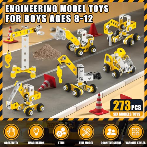 PANPAPA Erector Sets for Kids Ages 8126 Nano Engineering Toys for Kids 57Metal Building Construction Model kitDIY STEM Building Blocks Gift for Boys Girls273pcs - Image 5