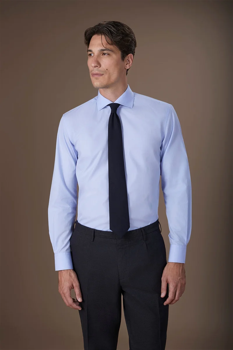 Men's french collar classic shirt - Dk Sky