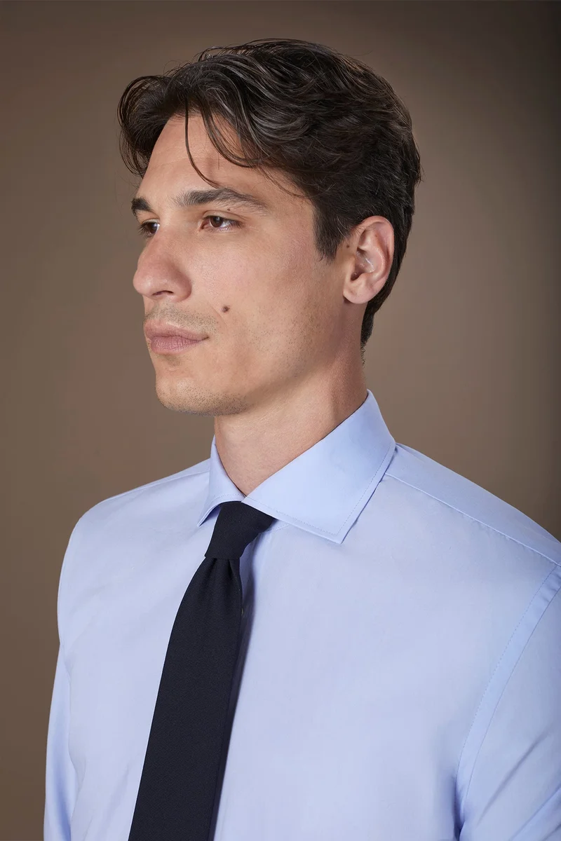 Doppelganger Blue Men's french collar classic shirt - Dk Sky for Men | Best Price UAE