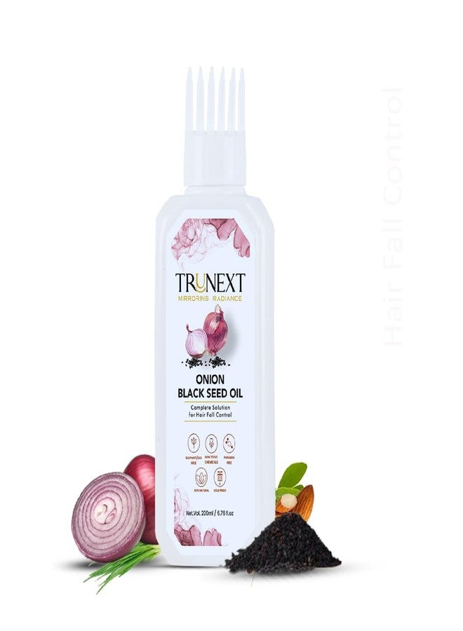 TRUNEXT Onion For Growth And Fall Control Made With Onion Black Seed Hair Oil (200 ml) - Image 2