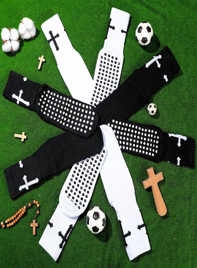 Glitopper 6 Pairs 6/12 Pairs Anti Slip Soccer Socks Gifts Grip Soccer Socks for Men Youth - Image 3
