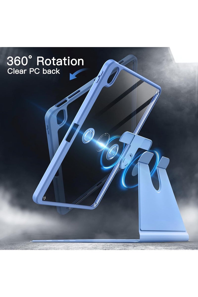 LEDIN Rotating Case for iPad Air 6th/5th/4th Generation (2024/2022/2020), with Pencil Holder,360 Degree Rotation Protective Stand Slim Cover Clear Back, Auto Wake/Sleep (iPad Air 4th/5th/6th) - Image 3