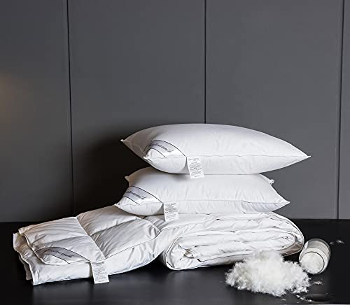 Eastwarmth Lightweight White Goose Down Comforter Cooling Blanket Duvet Insert for Summer/Warm Weather, 750 Fill Power Ultra Soft Fabric White Full/Queen Size - Image 5