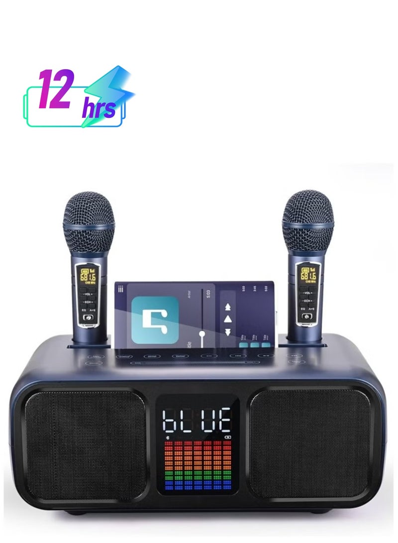 Smart Berry S39 Pro Wireless Bluetooth Speaker – Karaoke System with 2 Microphones, 360° Surround Sound, IPX6 Waterproof, Long Battery Life – Great for Parties & Outdoor Activities - Image 1