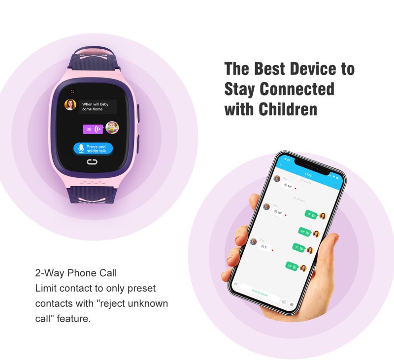 Children's Smart Watch: Black 4G GPS Waterproof - Voice Video Call SOS Anti-Loss for Kids Safety Daily Use Learning Entertainment - Image 5