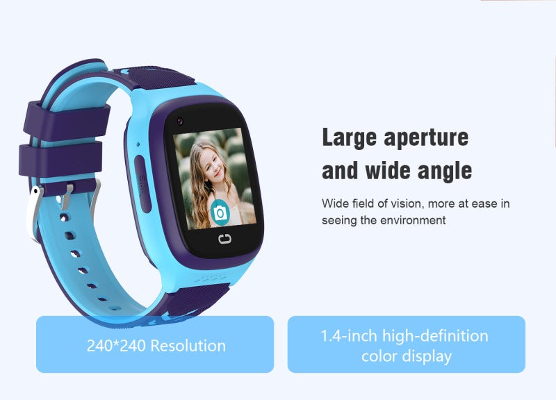 Children's Smart Watch: Black 4G GPS Waterproof - Voice Video Call SOS Anti-Loss for Kids Safety Daily Use Learning Entertainment - Image 2