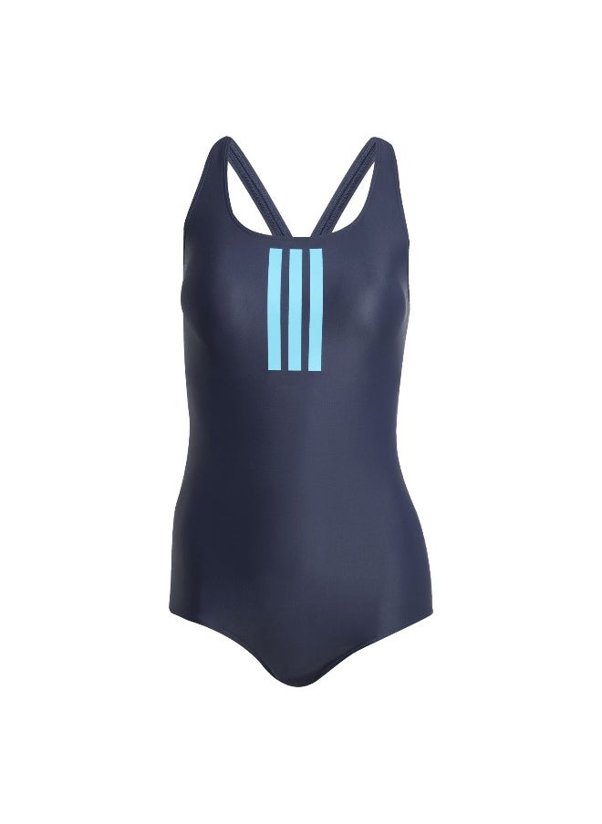 Adidas adidas padded 3 stripes closed back women swimsuit  - Image 1