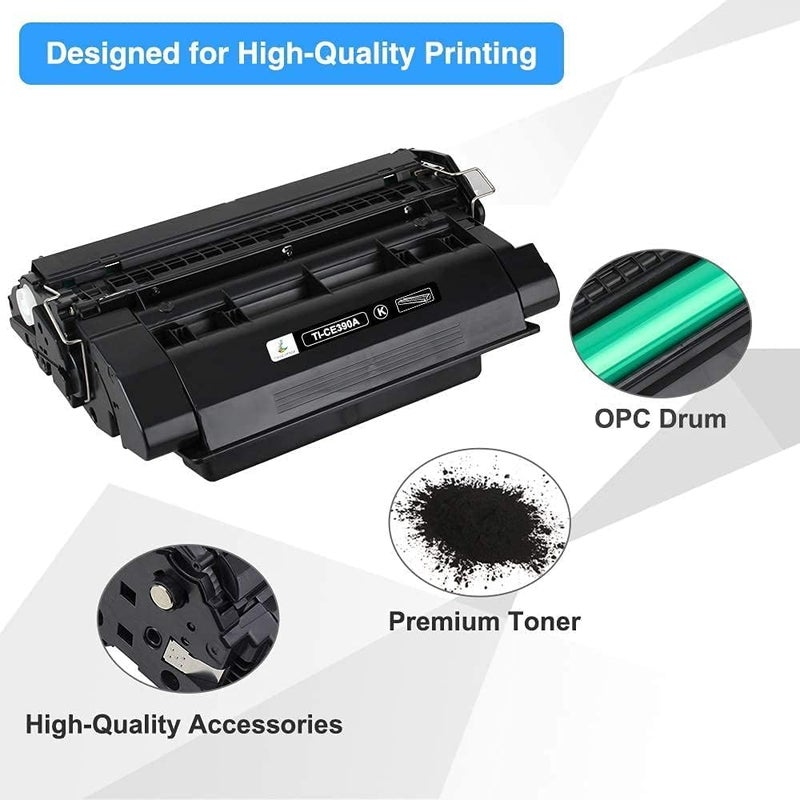 TRUE IMAGE Compatible Toner Cartridge Replacement for HP 90A CE390A 90X CE390X Work with Enterprise 600 M601 M602 M603 M4555 MFP M602x M602n M603dn Laser Printer Ink (Black, 2-Pack) - Image 4
