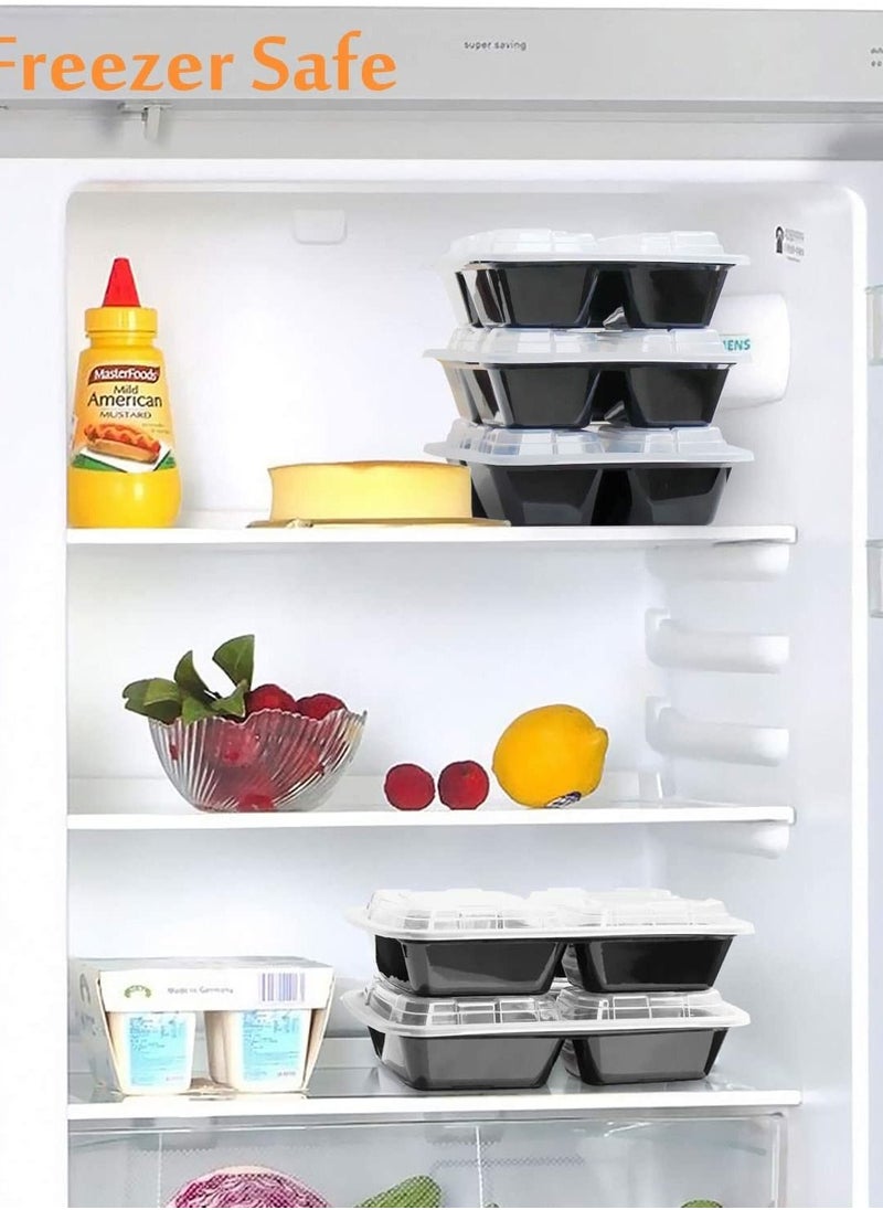 Generic - 20 Pack 3 Compartment Meal Prep Containers with Lids - Image 1